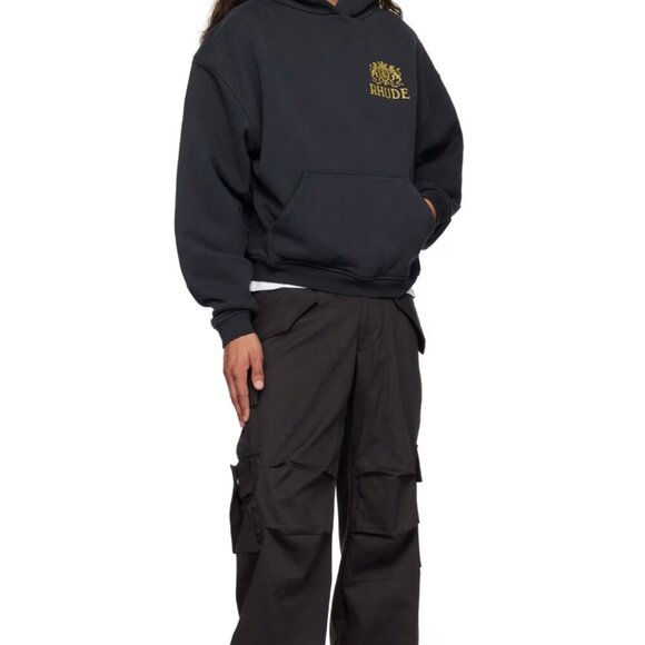 Rhude Cresta Cigars Hoodie - Size X-Small - Vintage Black - NWT - Picture 2 of 4